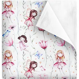 Пелюшка багаторазова Cosas непромокаюча Fairies Flowers 70х120 см (Diaper_FairiesFlowersRose_70x120)