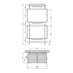Полиця для ванної кімнати Kroner KRM Rizze - ACC330-3 (CV022916) - мініатюра 4