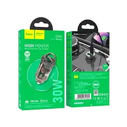 Автомобільний зарядний пристрій HOCO Z53A Vision PD30W+QC3.0 transparent чорний - мініатюра 4