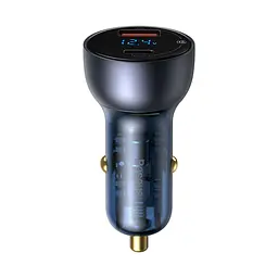 Адаптер автомобільний Baseus Particular Digital Display QC+PPS 2 вихода дисплей (CCKX-C0A) - мініатюра 3