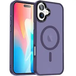 Чохол Ummi Colorful with MagSafe для Apple iPhone 16 (6.1) Темно-фіолетовий / Dark Purple