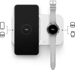 Бездротовий зарядний пристрій Samsung Duo w/o TA Dark Gray [EP-P5400BBEGEU] [112091] - мініатюра 7