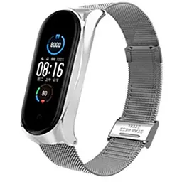 Ремінець до фітнес браслета BeCover Metal для Xiaomi Mi Smart Band 8 Silver (709358) - мініатюра 4