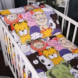 Підковдра MirSon Бязь Kids Time 17-0674 Rainbow Zoo 110х140 см Різнокольорова (2200010186192) - мініатюра 2