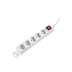 Мережевий подовжувач 2E 5XSchuko з вимикачем,1.5м, white (2E-U05ESM1.5) - мініатюра 3