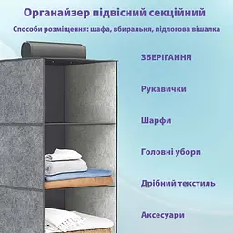 Органайзер для зберігання LoveYouHome підвісний на 6 секцій (59011) - мініатюра 7