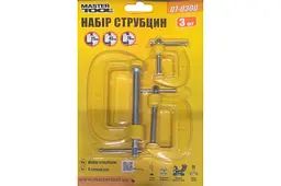 Набір струбцин G-тип Mastertool 25 x 45 x 70 мм (у наборі 3 шт.) 07-0300 - мініатюра 2