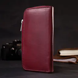 Шкіряний жіночий гаманець GRANDE PELLE 19,5х9,7х2 см acs0027011 - мініатюра 7