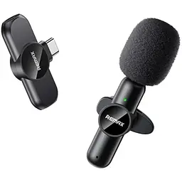 Мікрофон Remax безпровідний петличний Type-C K09 Ryusic Series One-to-One Чорний