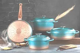 Набір посуду O.M.S. Collection 3049 Blue 7 предметів - мініатюра 3