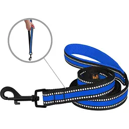 Повідець для собак BronzeDog Mesh, розмір М, 200х2 см, синій - мініатюра 8