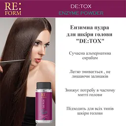 Ензимна пудра для шкіри голови Re:form De:Tox, очищення і детоксикація волосся, 80 г - мініатюра 4