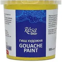 Фарба гуашева Жовта світла (902) 500 мл Rosa Studio [CD]
