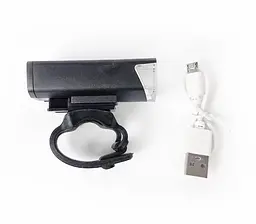 Велосипедна фара передня USB 100 Lm чорний (G0000460) - мініатюра 3