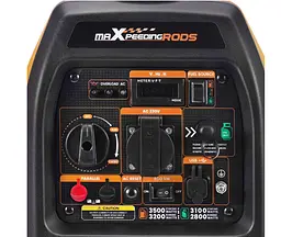 Генератор інверторний БЕНЗИНОВИЙ MXR3800 (3,2 kW), однофазний, 220V, 50Hz, об'єм бака 4л, ручний запуск - мініатюра 4