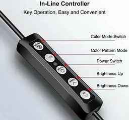 Світлодіодне кільце для селфі 20 см "LED RGB MJ20", кругла лампа для селфі від USB (селфі лампа) (ST) - мініатюра 6