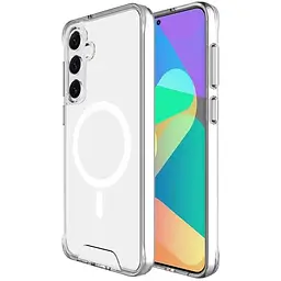 Чохол Epik TPU Space Case with MagSafe для Samsung Galaxy S24 FE Прозорий
