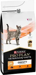Сухий дієтичний корм Purina Pro Plan для дорослих котів для зниження надмірної маси тіла VETERINARY DIETS OM Obesity Management St/Ox з куркою 1,5 кг - мініатюра 2