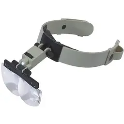 Лупа бінокулярна MG81002 налобна з Led-підсвіткою