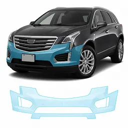 Антигравійна захисна бронеплівка за лекалами для Cadillac XT5 I 2016-2019 - передній бампер