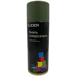 Фарба (емаль) аерозольна SLIDER 6031 бронзово-зелена МАТ 400 мл 000023341 - мініатюра 2