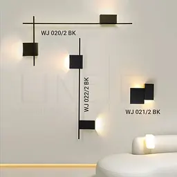 Чорне видовжене бра 120 см Арт. WJ 022/2 BK Line F - мініатюра 2