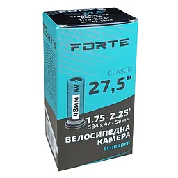 Велокамера FORTE Classic 27.5" х 1.75-2.25 AV Schrader 48 мм