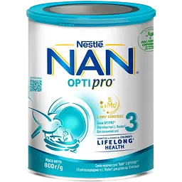Набір: суха молочна суміш NAN Optipro 3 800 г + молочна каша Gerber мультизлакова з йогуртом, бананом і грушею 240 г - мініатюра 2