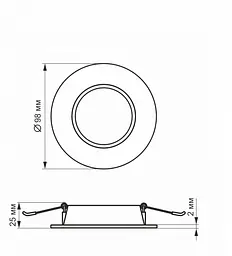 LED світильник Back вбудований круглий VIDEX 4W 5000K - мініатюра 5
