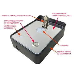 GSM домофон інтерком антивандальний з елементами сигналізації Nectronix GSM-HELP (100790) - мініатюра 3
