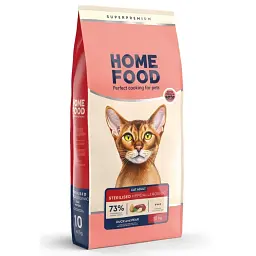Гіпоалергенний беззерновий корм для котів Home Food з качкою та грушею 10кг