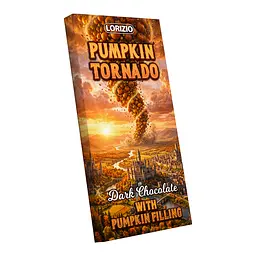 Шоколад чорний Lorizio з гарбузовою начинкою "PUMPKIN TORNADO" 200 г - мініатюра 2