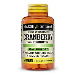 Натуральна добавка Mason Natural Cranberry with Probiotic Highly Concentrated, 60 таблеток
