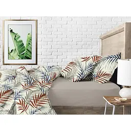 Дитяча постільна білизна в ліжечко BEIGE FOLIAGE CS3, бежевий (FoliageColorMilk_Quartz_140) - мініатюра 3