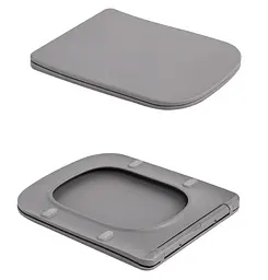 Унітаз підвісний Qtap Tern Ultra Quiet , Stone grey, з сидінням Slim Duroplast / Soft-close / Quick Release QTTER26SG49000 - мініатюра 7