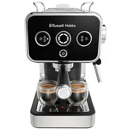 Кавоварка ріжкова Distinctions 1.1л мелена + чалди чорно-сріблястий Russell Hobbs kuh0015249