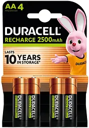 Аккумулятори Duracell Rechargeable AA 2500 mAh, 4 шт. (6486621) - мініатюра 8