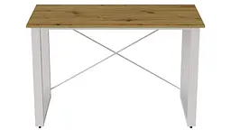 Письмовий стіл Ferrum-decor Драйв 750x1200x700 Білий метал ДСП Дуб Артізан 32 мм (FRD-103399) - мініатюра 2