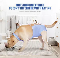 Дихаюча попона для собак Derby Breathable Pet Recovery Suit, Blue, XL - мініатюра 5