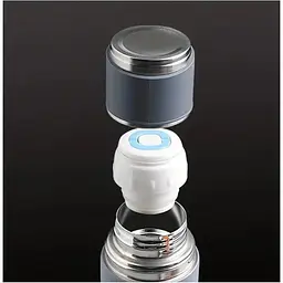 Подарунковий набір Vacuum Flask SET вакуумний термос із неіржавкої сталі 3 чашки Сірий - мініатюра 4