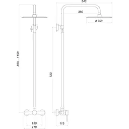 Душова система Globus Lux ALPEN S-SH-105 - мініатюра 4