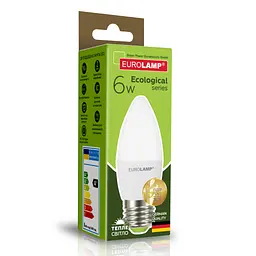 Лампочка Eurolamp LED CL 6W E27 3000K 220V (LED-CL-06273(P)) - мініатюра 3