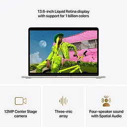 Ноутбук Apple 13.6 MacBook Air / M5/16GB/1TB/UMA/MacOS/Starlight (MDHC4UA/A) - мініатюра 5