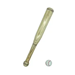 Біта дерев'яна для бейсболу Legioners Baseball NE-BB-50, 50 см - мініатюра 2