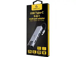 Мультипортовий адаптер Cablexpert A-CM-COMBO5-04 - мініатюра 2