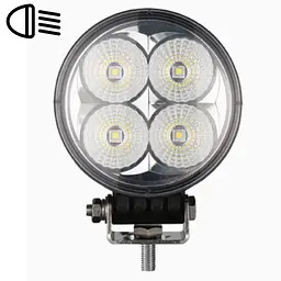 LED фара Brevia EPISTAR Flood Ближнє світло 10-30V 12W (4x3W) 880Lm Алюмінієвий корпус IP68 (10601RFX1) - мініатюра 4
