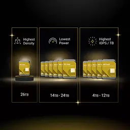 WD Жорсткий диск WD 24TB 3.5" 7200 512MB SATA Gold - мініатюра 2
