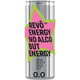 Напій енергетичний Revo Energy Вишня безалкогольний сильногазований 0.25 л