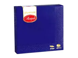 Серветка кольорова Алсу-Пак 20шт 33x33см Синя