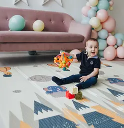 Дитячий двосторонній складаний килимок Poppet Прогулянка та Дорожні подорожі, 200x180 см (PP006-200) - мініатюра 6